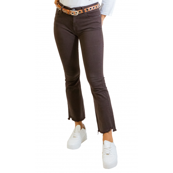 Pantalone sfrangiato alla caviglia "Clara"